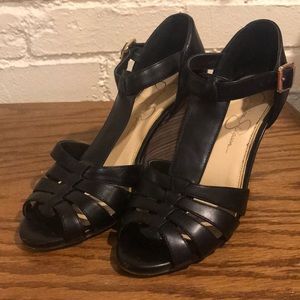 Black wedge sandals size 8.5 Jessica Simpson